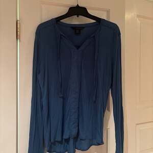 Calvin Klein Jeans - Blue tie neck shirt